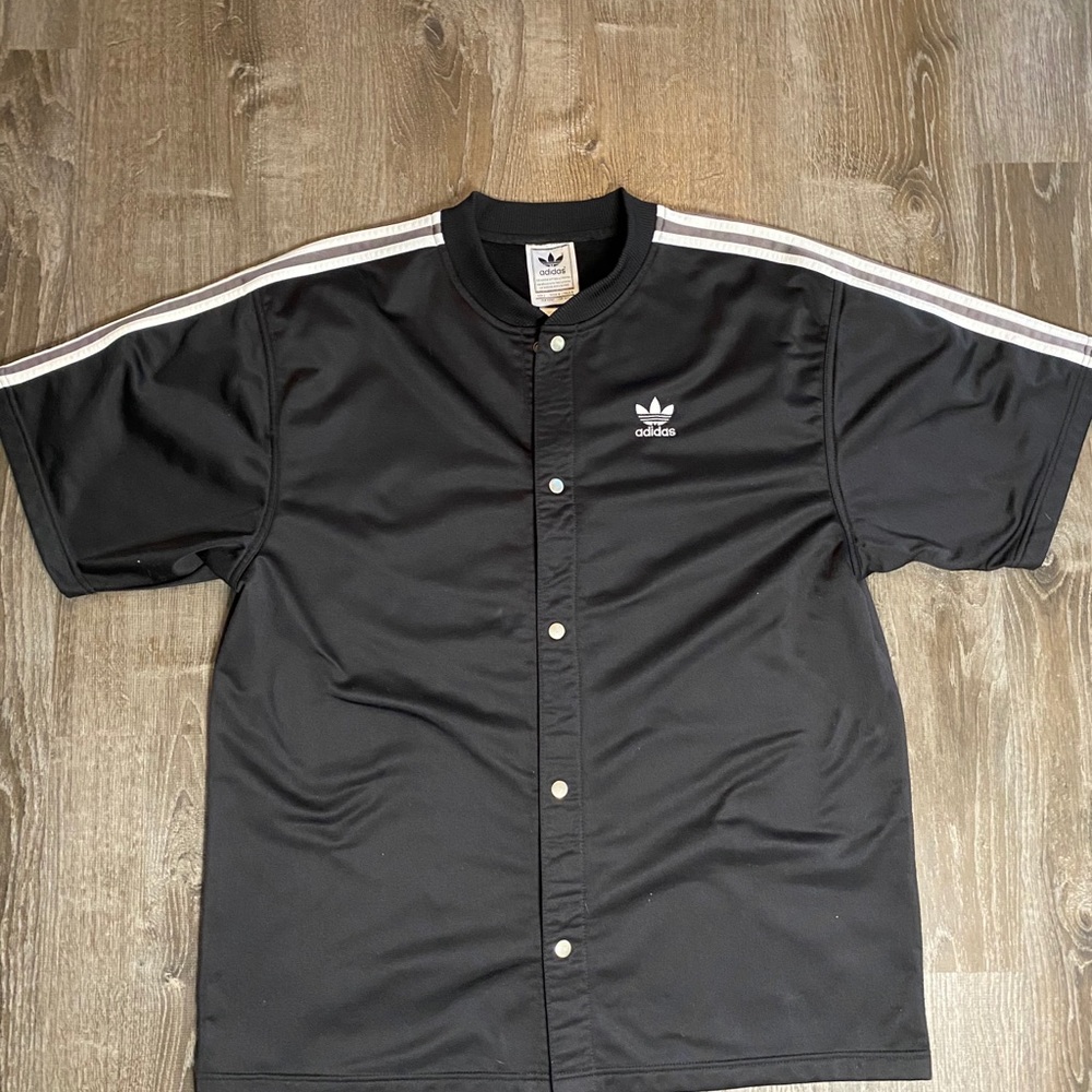 Adidas Button Down Jersey Style with Trefoil logo